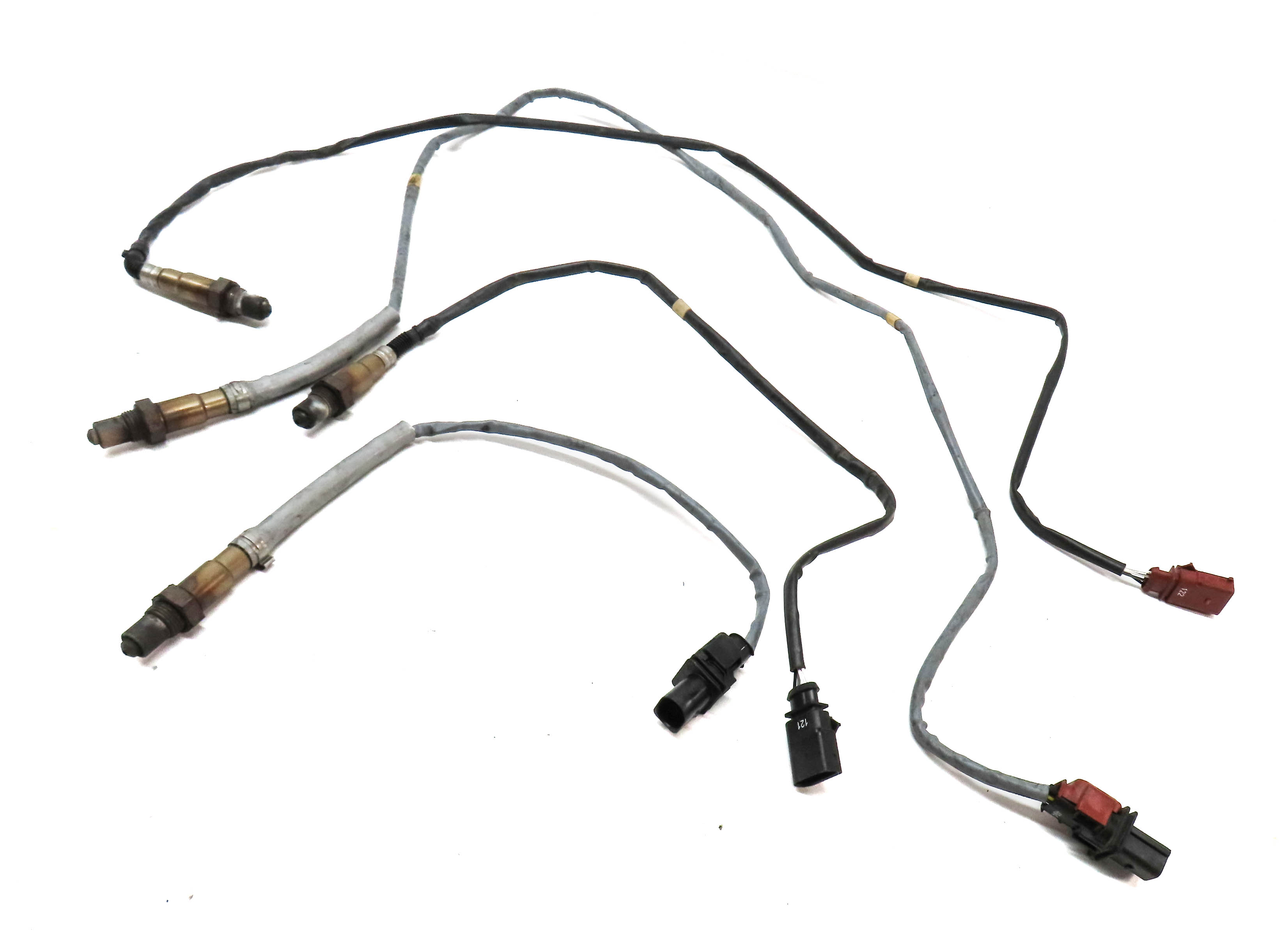 2011 PORSCHE CAYENNE (958) 3.0L HYBRID (M06.EC) ENGINE OXYGEN O2 SENSOR SET/4 — exact item pictured